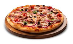 Pizza with the Works Except Anchovies